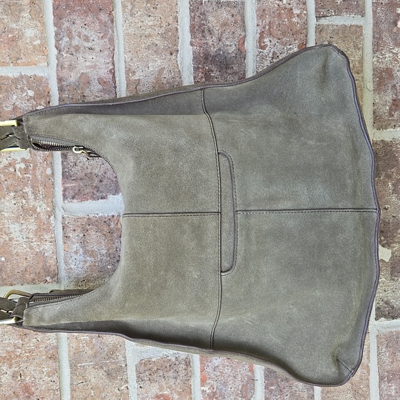 Hobo Marley Green Suede Shoulder Bag - Picture 5 of 11